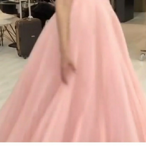 Pink Couture pleated ballgown pageant prom 4 6 - Picture 3 of 9